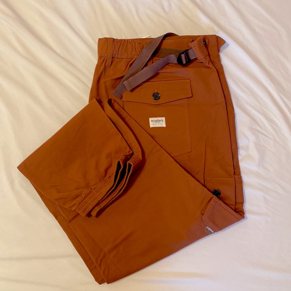Wondery- Isabel 2.0 Outdoor Pants. Color: Burnt Sienna